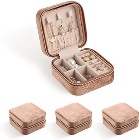 מארז תכשיטים מתנה של קזראס שושבינה, תיבת תכשיטים קטיפה קטיפה מארגן טיולים תכשיטים קטנים מארגן תצוגה טבעות