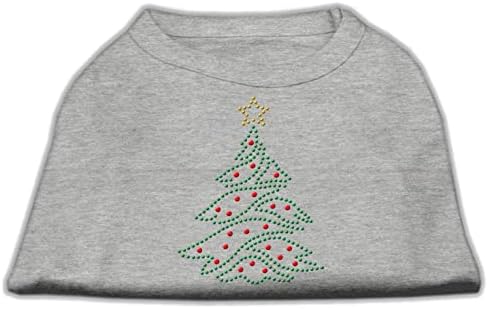 מוצרי חיות מחמד של מיראז 'עץ חג המולד בגודל 20 אינץ' חולצת הדפס ריינסטון לחיות מחמד, 3x-גדול, ורוד בהיר