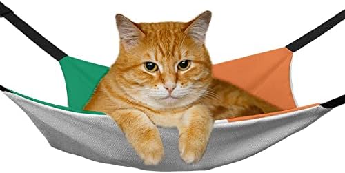 אירלנד דגל חתול ערסל מיטה, תליית מתכוונן בד קטן לחיות מחמד ערסל עבור גור, חתול, החולדה, באני, מתאים כלוב