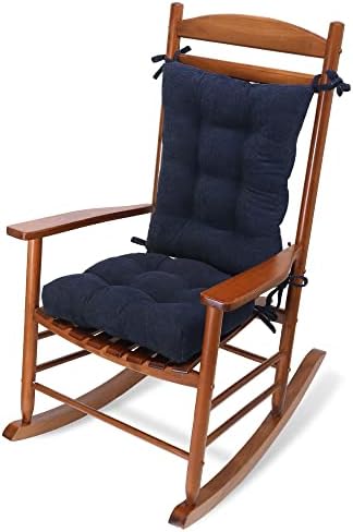 TromLycs כרית כיסא נדנדה מקורה לרפידות כיסא נדנדה לאחור ומערכות מושב עם קשרים 2 חלקים כחולים כהים
